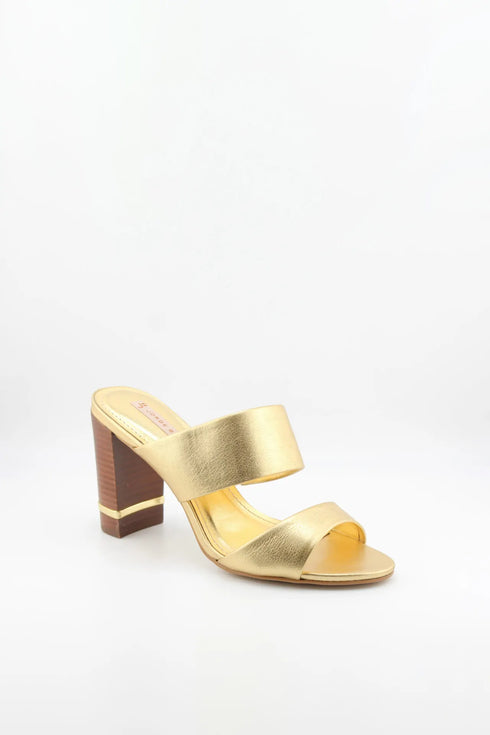 Jorge Bischoff Elegant Two-Strap Block Heel Sandals
